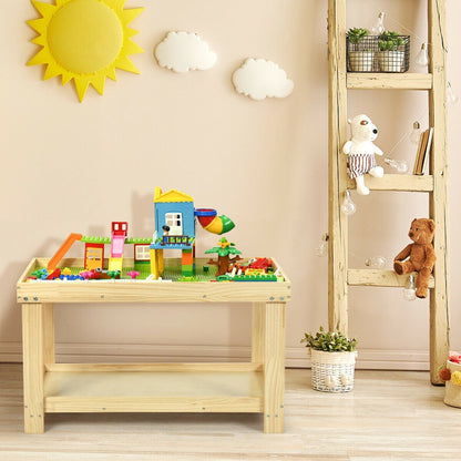 Solid Multifunctional Wood Kids Activity Play Table, Natural at Gallery Canada