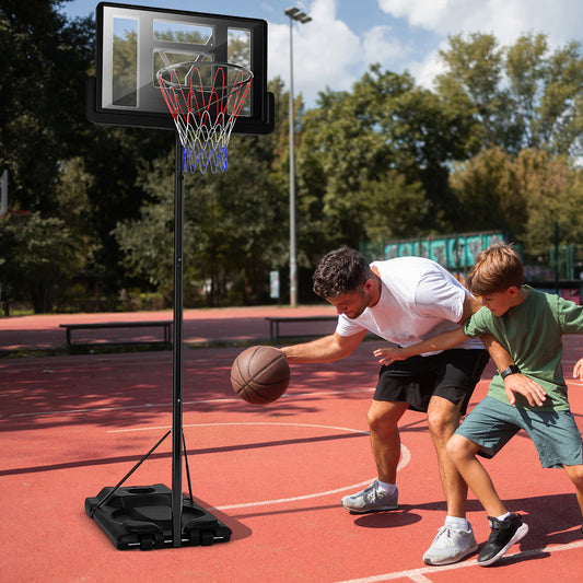 Height Adjustable Portable Shatterproof Basketball Hoop, 2 Nets, Black Sport Equipments Black at Gallery Canada