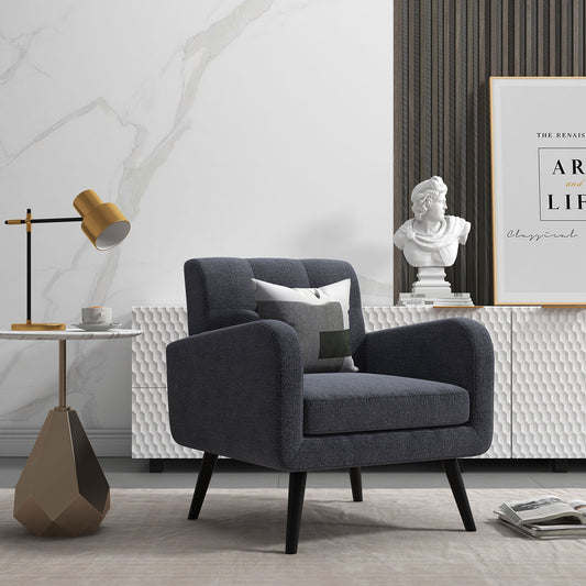 Modern Upholstered Accent Chair, Gray Accent Chairs Gray at Gallery Canada