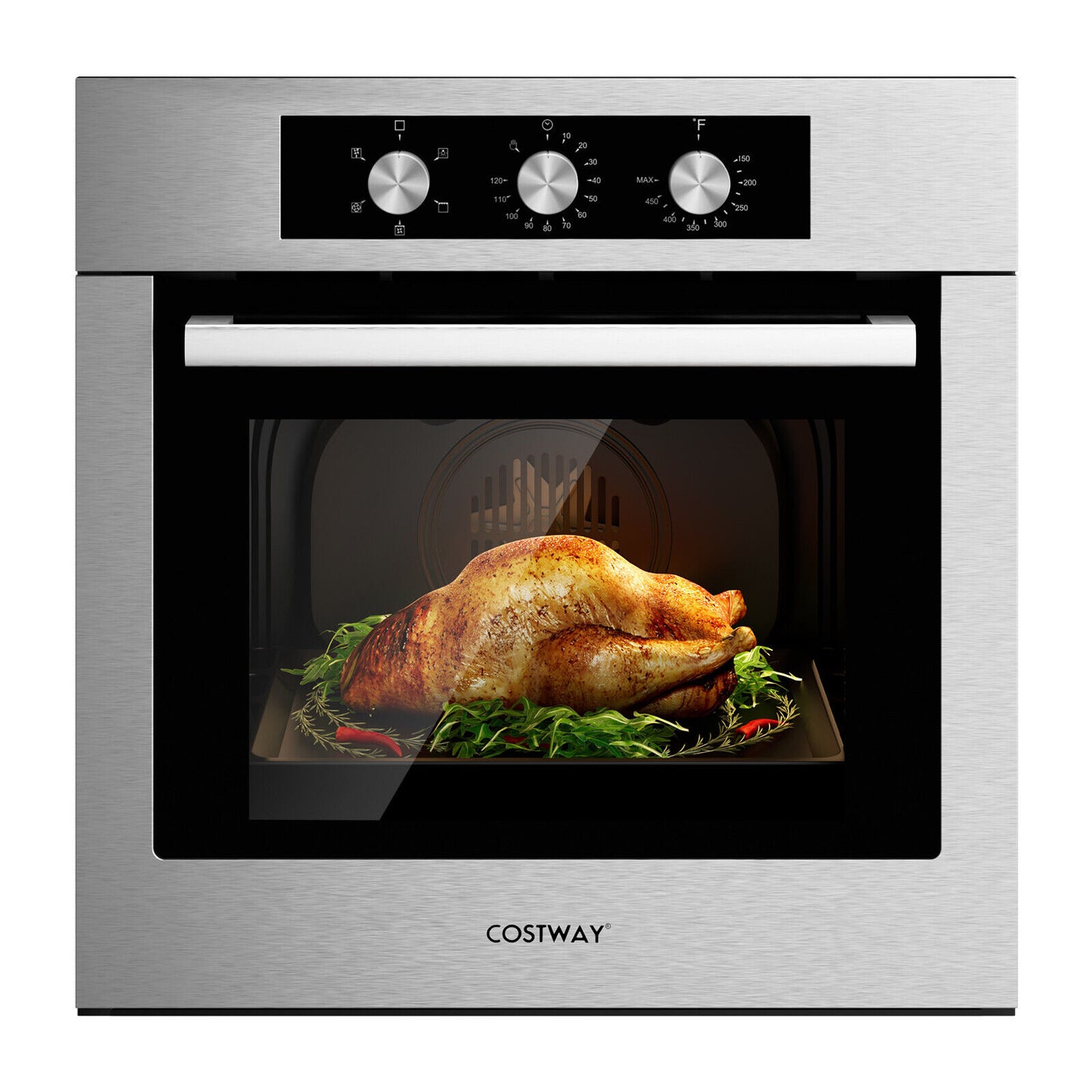 24 Inch Single Wall Oven 2.47Cu.ft with 5 Cooking Modes - Gallery Canada