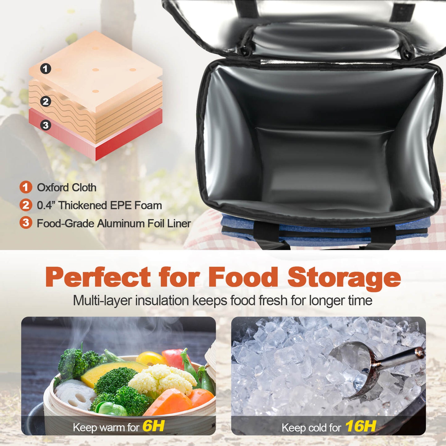 50-Can Large Leakproof Rolling Cooler with Detachable Bottom Plate, Dark Blue