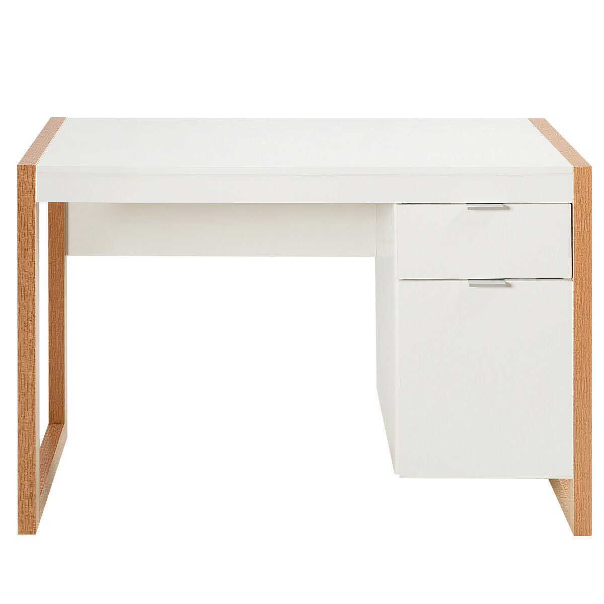 Modern Computer Desk, Study Table Workstation, White Writing Desks at Gallery Canada