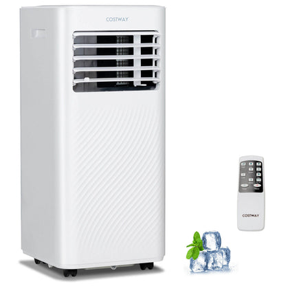 4-in-1 8000 BTU Air Conditioner with Cool Fan Dehumidifier and Sleep Mode, White