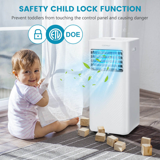 4-In-1 8000 BTU Air Conditioner, White Portable Air Conditioners White at Gallery Canada