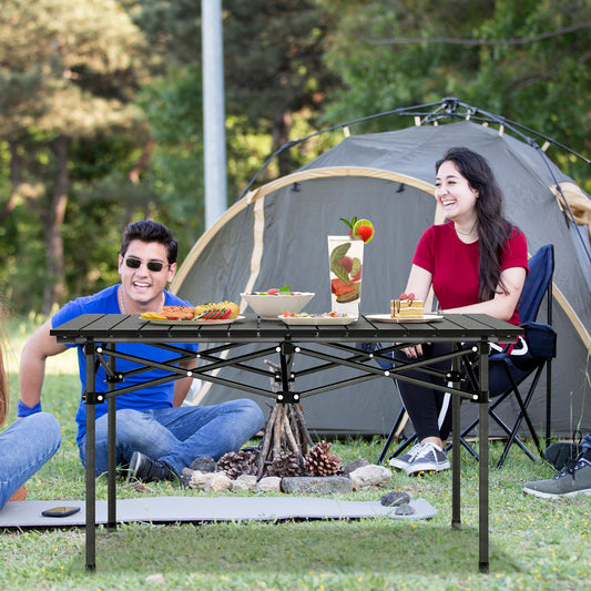 Aluminum Camping Table For 4-6 People, Black Camping Furniture Black at Gallery Canada