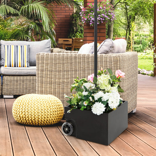 150 Pounds Patio Umbrella Base, Black Outdoor Umbrella Bases Black at Gallery Canada