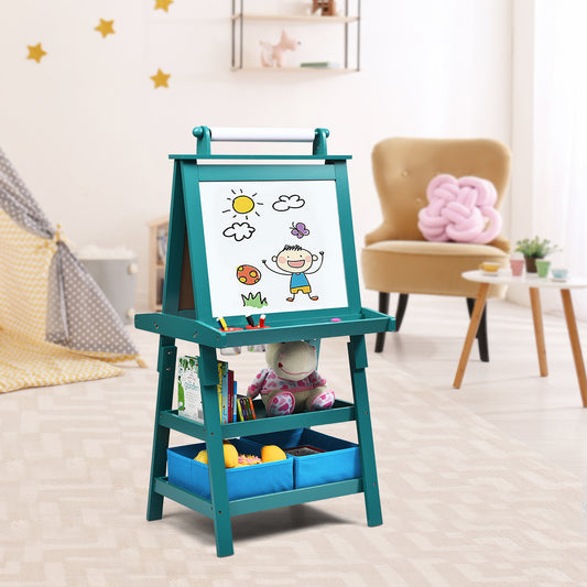 3 In 1 Double-Sided Storage Art Easel, Green Art Easels Green at Gallery Canada