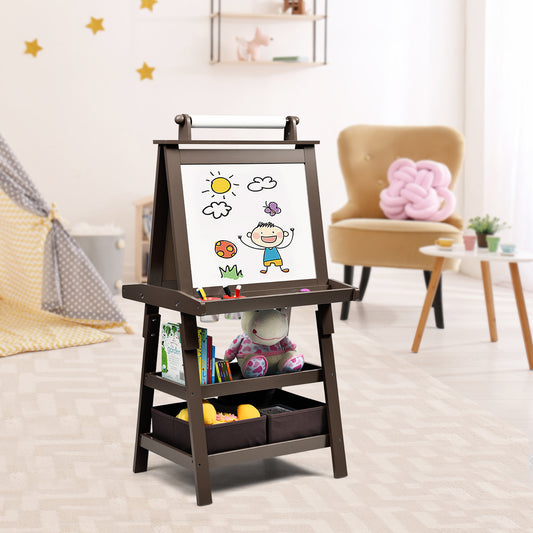 3 In 1 Double-Sided Art Easel, Brown Art Easels Brown at Gallery Canada