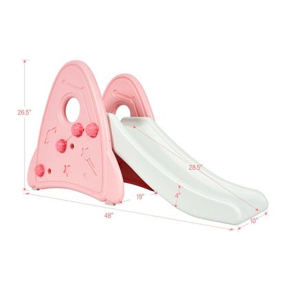 Freestanding Baby Slide Indoor First Play Climber Slide Set for Boys Girls-Pink , Pink at Gallery Canada