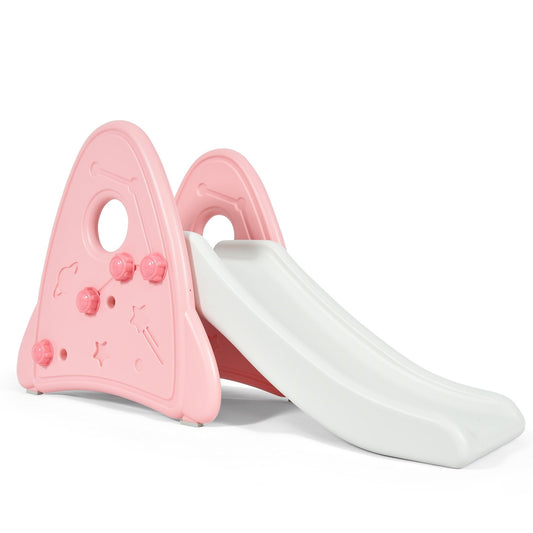 Freestanding Baby Slide Indoor First Play Climber Slide Set for Boys Girls-Pink , Pink
