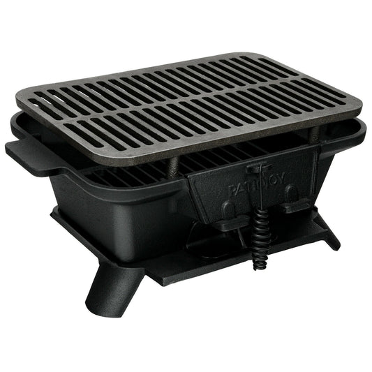 Heavy Duty Cast Iron Tabletop BBQ Grill Stove for Camping Picnic, Black