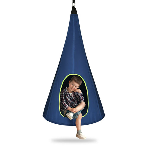 40 Inch Kids Nest Swing Chair Hanging Hammock Seat for Indoor Outdoor, Blue