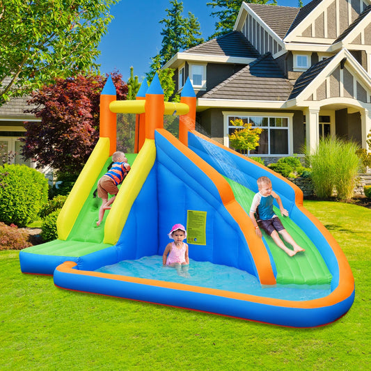 Inflatable Bounce House With Water Slide, Green Bounce House Green at Gallery Canada