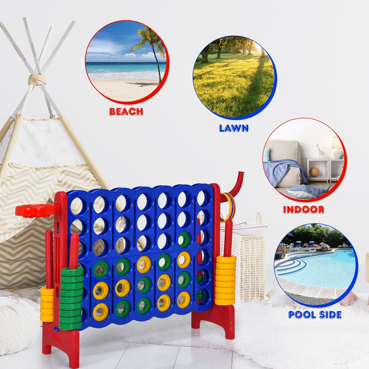 2.5ft Giant 4-To-Score Game Set, Red Lawn Games at Gallery Canada