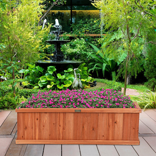 Wooden Decorative Planter Box, Brown Raised Garden Beds Brown at Gallery Canada
