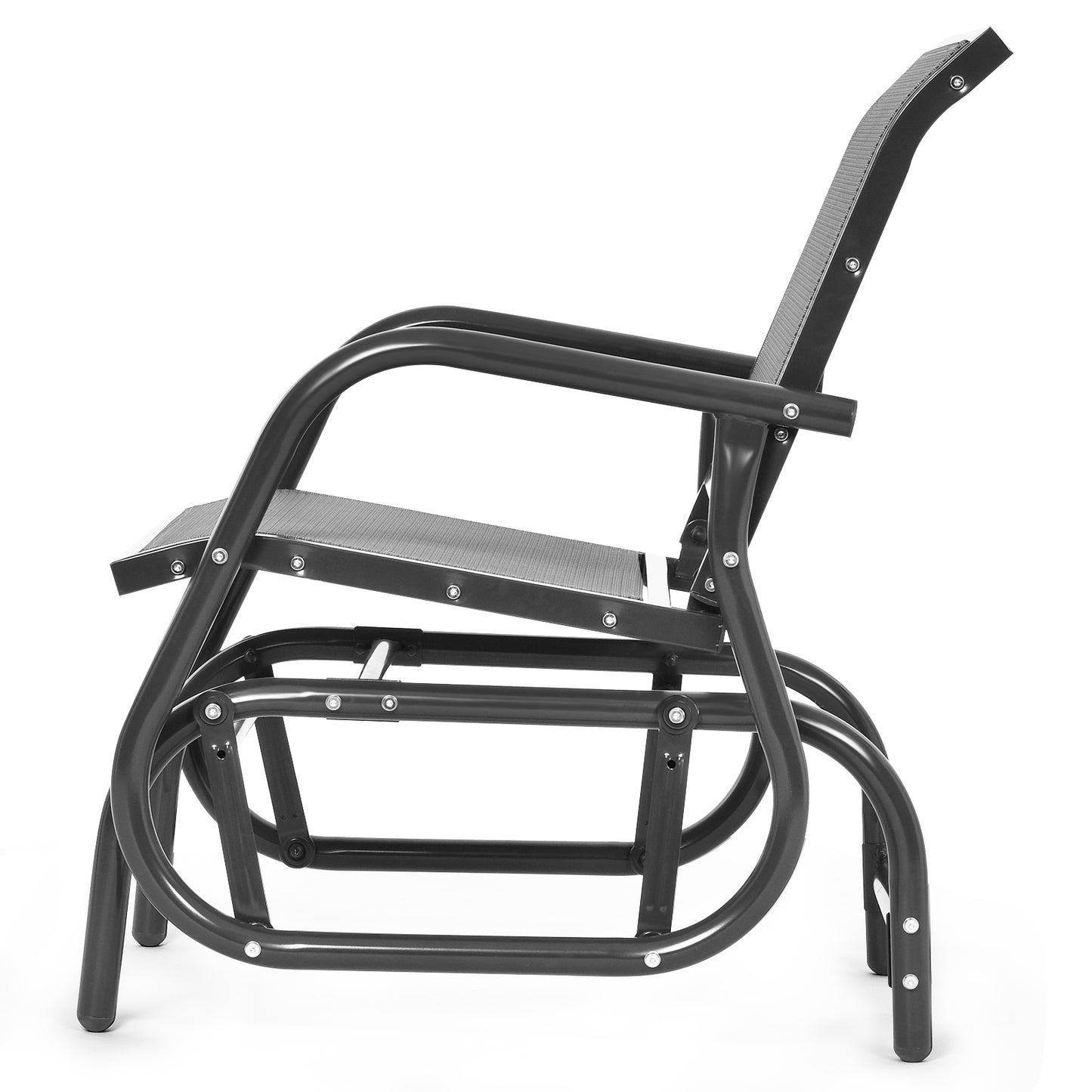 Outdoor Single Swing Glider Rocking Chair, Gray Patio Rocking Chairs & Gliders at Gallery Canada