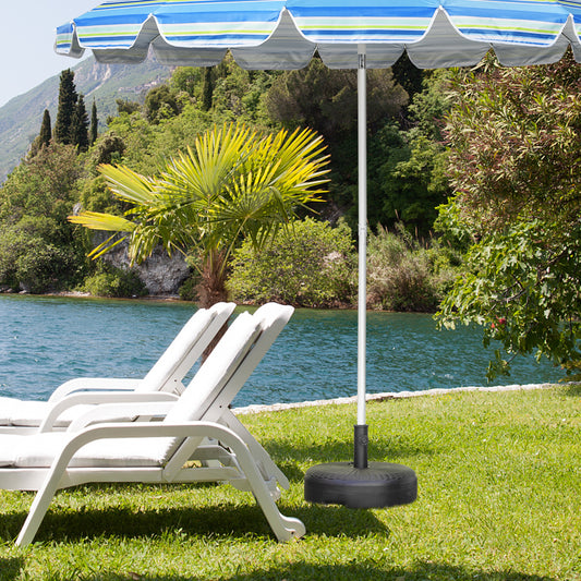 18 Inch Fillable Heavy-Duty Round Umbrella Base, Black Outdoor Umbrella Bases Black at Gallery Canada