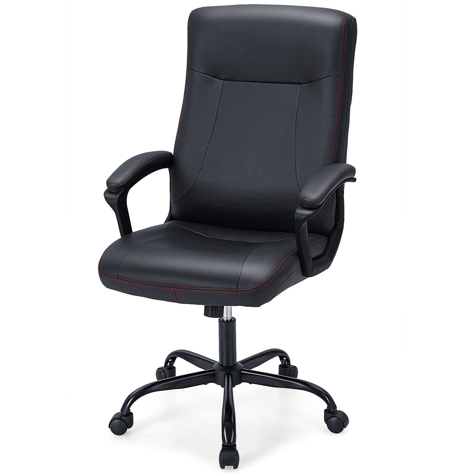 Upholstered Executive Computer Desk Chair with Ergonomic High Back, Black at Gallery Canada