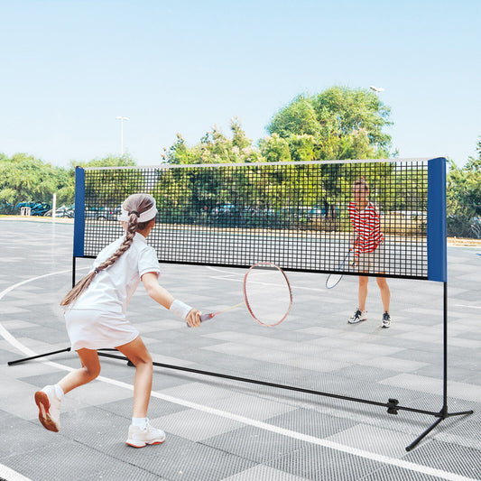 10/14 Feet Adjustable Badminton Net Stand, Portable Carry Bag, Black Sport Equipments Black at Gallery Canada