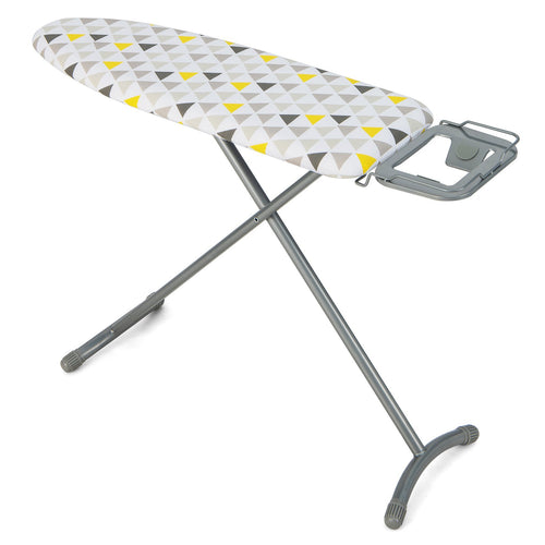 44 x 14 Inch Foldable Ironing Board with Iron Rest Extra Cotton Cover, White