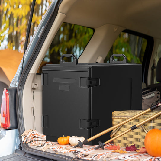 81 Quart Capacity End-loading Insulated Food Pan Carrier, Black Food Warmers & Burners Black at Gallery Canada