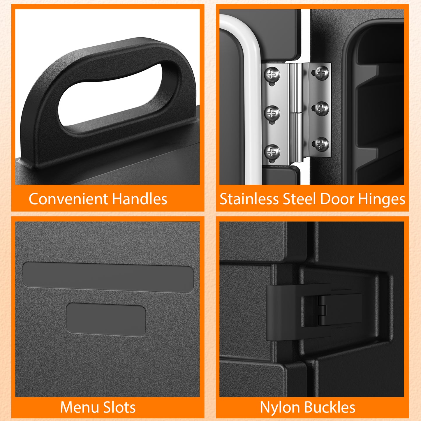 81 Quart Capacity End-loading Insulated Food Pan Carrier, Black Food Warmers & Burners at Gallery Canada