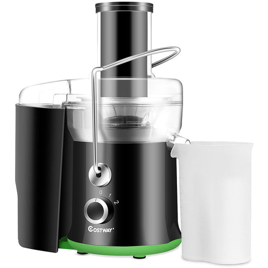 2 Speed Wide Mouth Fruit and Vegetable Centrifugal Electric Juicer, Black