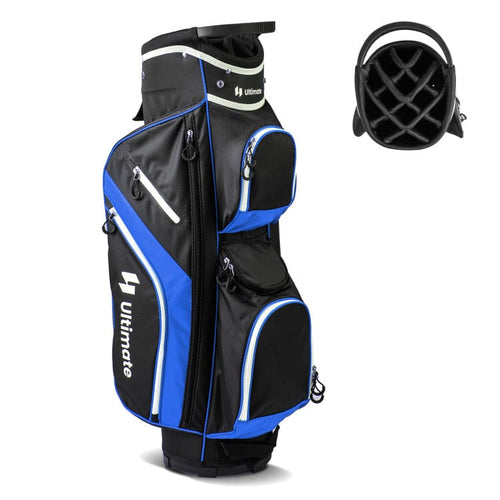 Golf Cart Bag with 14 Way Top Dividers, Blue