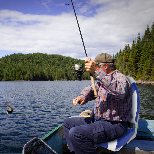 2 Piece High Back Folding Boat Seat Set, Blue
