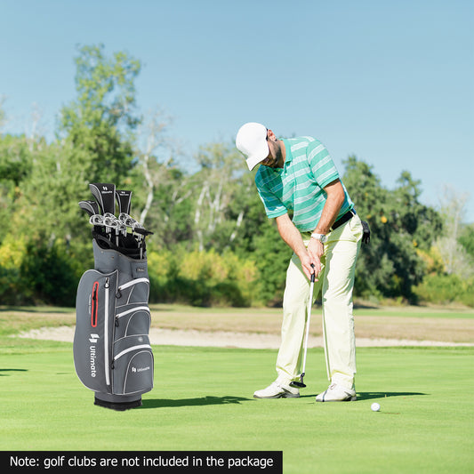 9.5 Inch Lightweight Golf Cart Bag with 15 Way Top Dividers, Red Golf Red at Gallery Canada