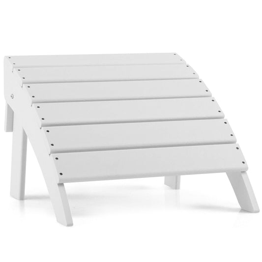 Adirondack Folding Ottoman with All Weather HDPE, White at Gallery Canada