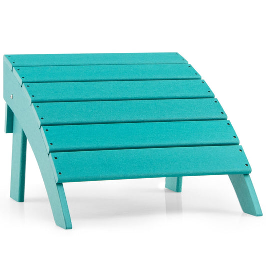 Adirondack Folding Ottoman with All Weather HDPE, Turquoise at Gallery Canada