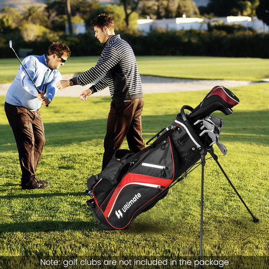 Lightweight Golf Stand Bag with 14 Way Top Dividers and 6 Pockets, Red Golf Red at Gallery Canada