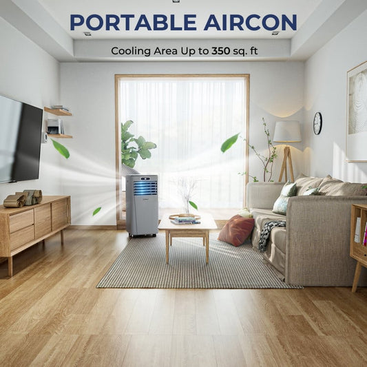 10000 BTU Portable Air Conditioner, Gray Air Conditioners Gray at Gallery Canada
