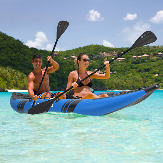 Inflatable 2-Person Kayak Set, With Aluminium Oars And Repair Kit, Blue Surfing Blue at Gallery Canada