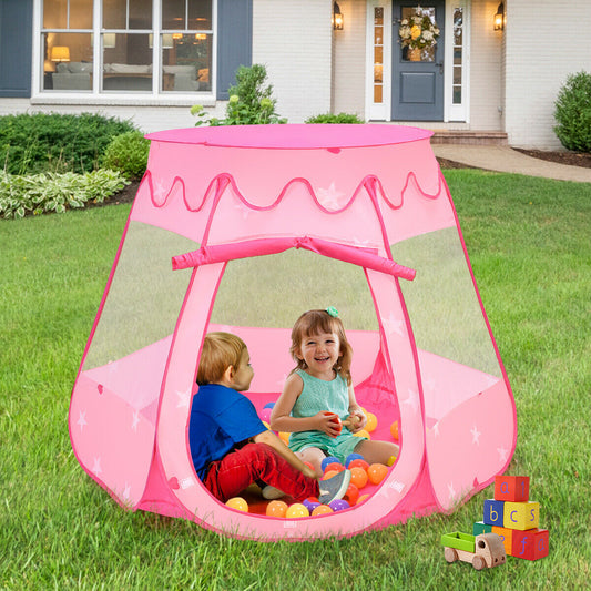 Pink Portable Kid Play House Play Tent with 100 Balls, Pink Play Tents & Playhouse Pink at Gallery Canada