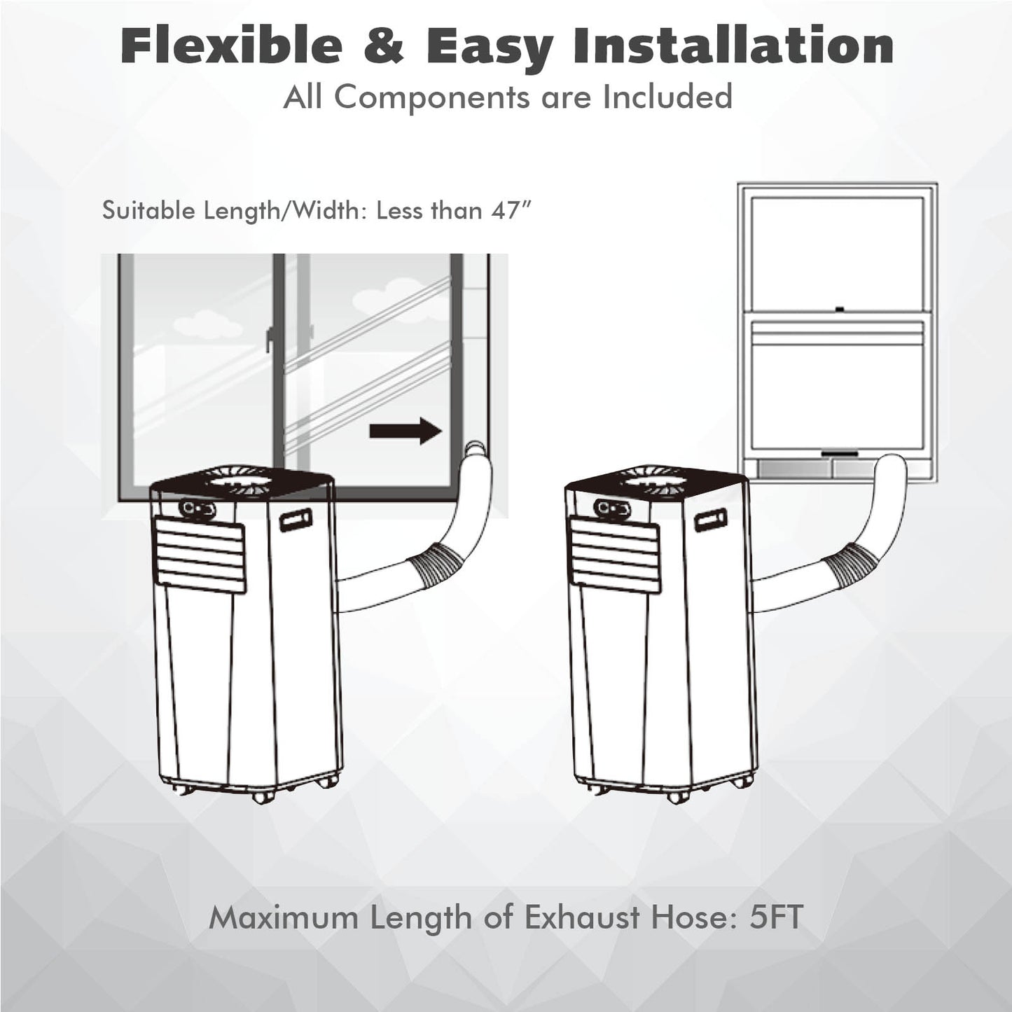 10000BTU 3-In-1 Portable Air Conditioner, White Portable Air Conditioners at Gallery Canada