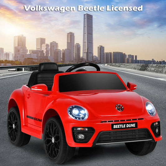 Volkswagen Beetle Kids Electric Ride On Car with Remote Control, Red Powered Ride On Toys Red at Gallery Canada