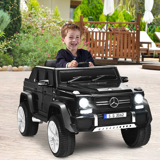 12V Kids Ride On Car, Mercedes-Benz, Black Powered Ride On Toys Black at Gallery Canada