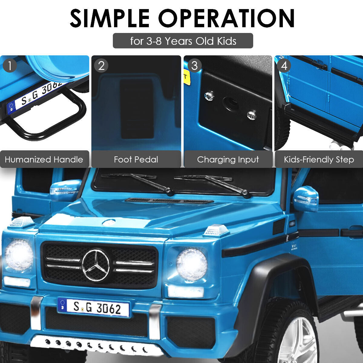 Licensed Mercedes-Benz Kids Ride On Car, 12V, Navy Powered Ride On Toys at Gallery Canada
