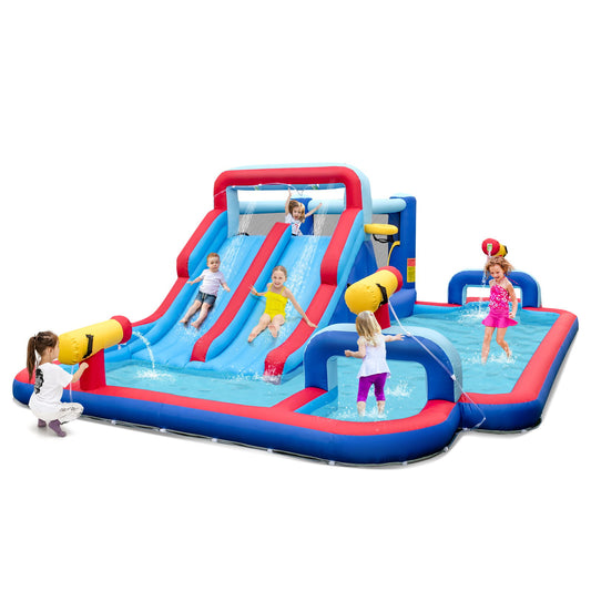 Inflatable Water Slide Park for Kids Backyard Outdoor Fun (without Blower), Multicolor