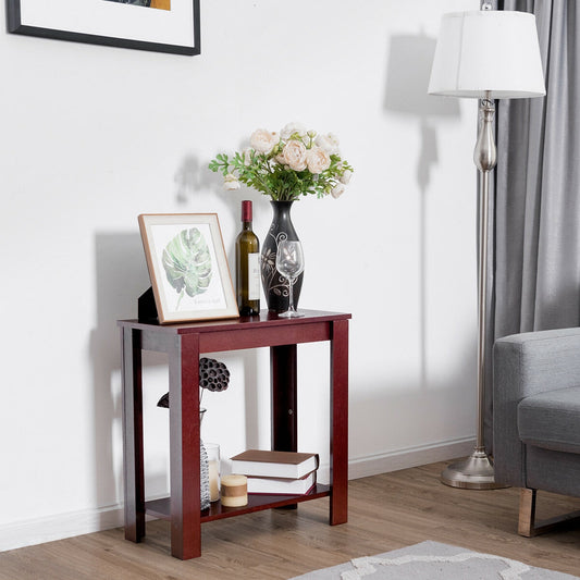 2-Tier Modern Compact End Table with Storage Shelf, Espresso End & Side Tables Espresso at Gallery Canada