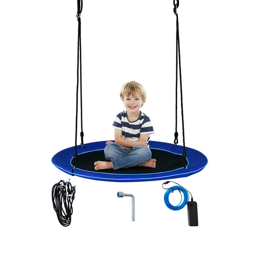 40 Inches Saucer Tree Swing for Kids and Adults, Navy