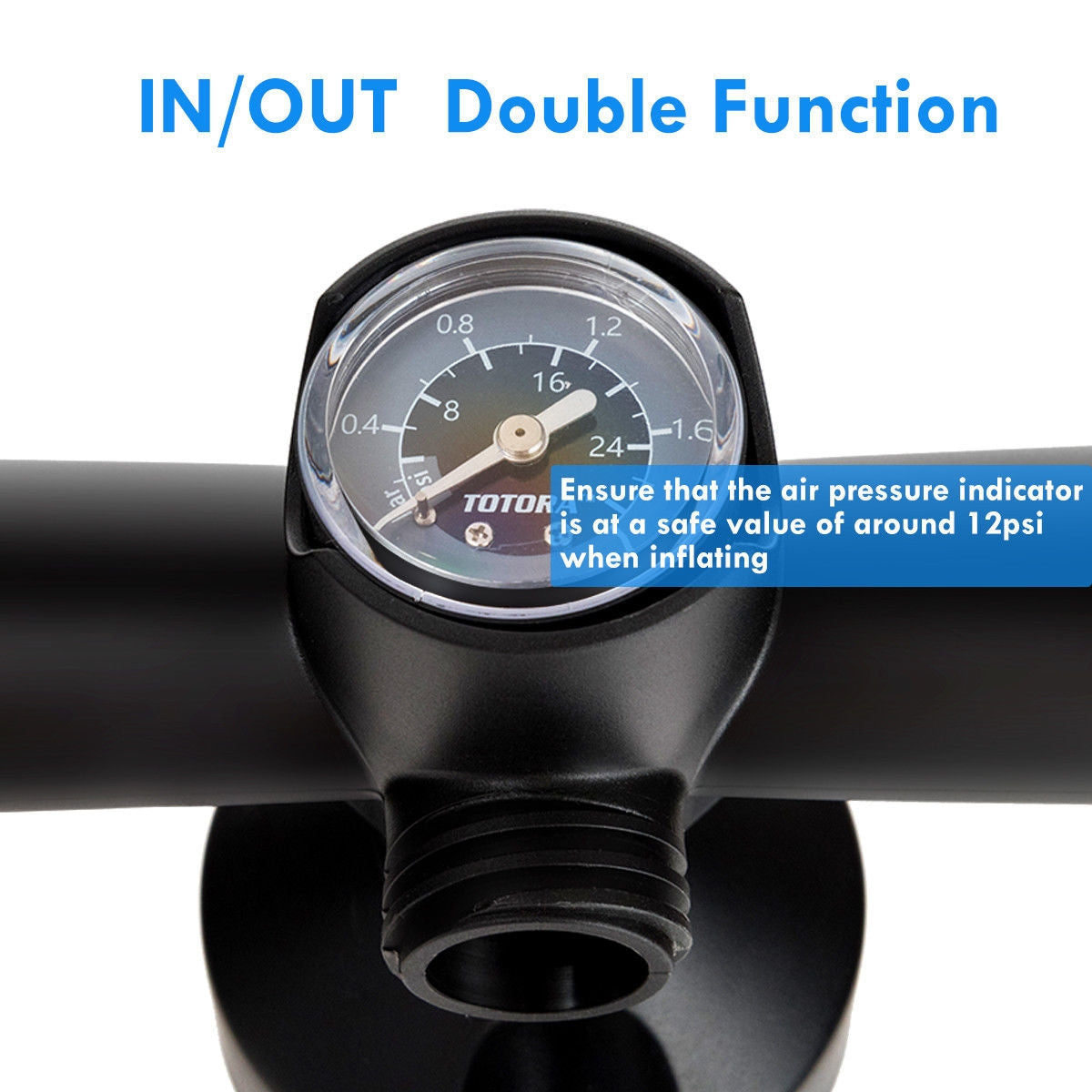 Double Action Manual SUP Hand Pump With Gauge, Blue Outdoor Play at Gallery Canada