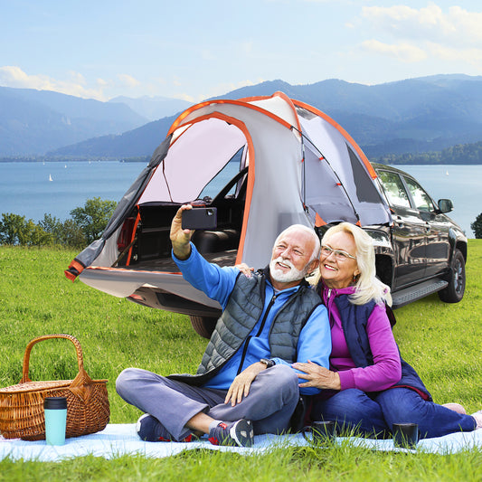 2 Person Portable Pickup Tent, L Size, Orange Tents Orange at Gallery Canada
