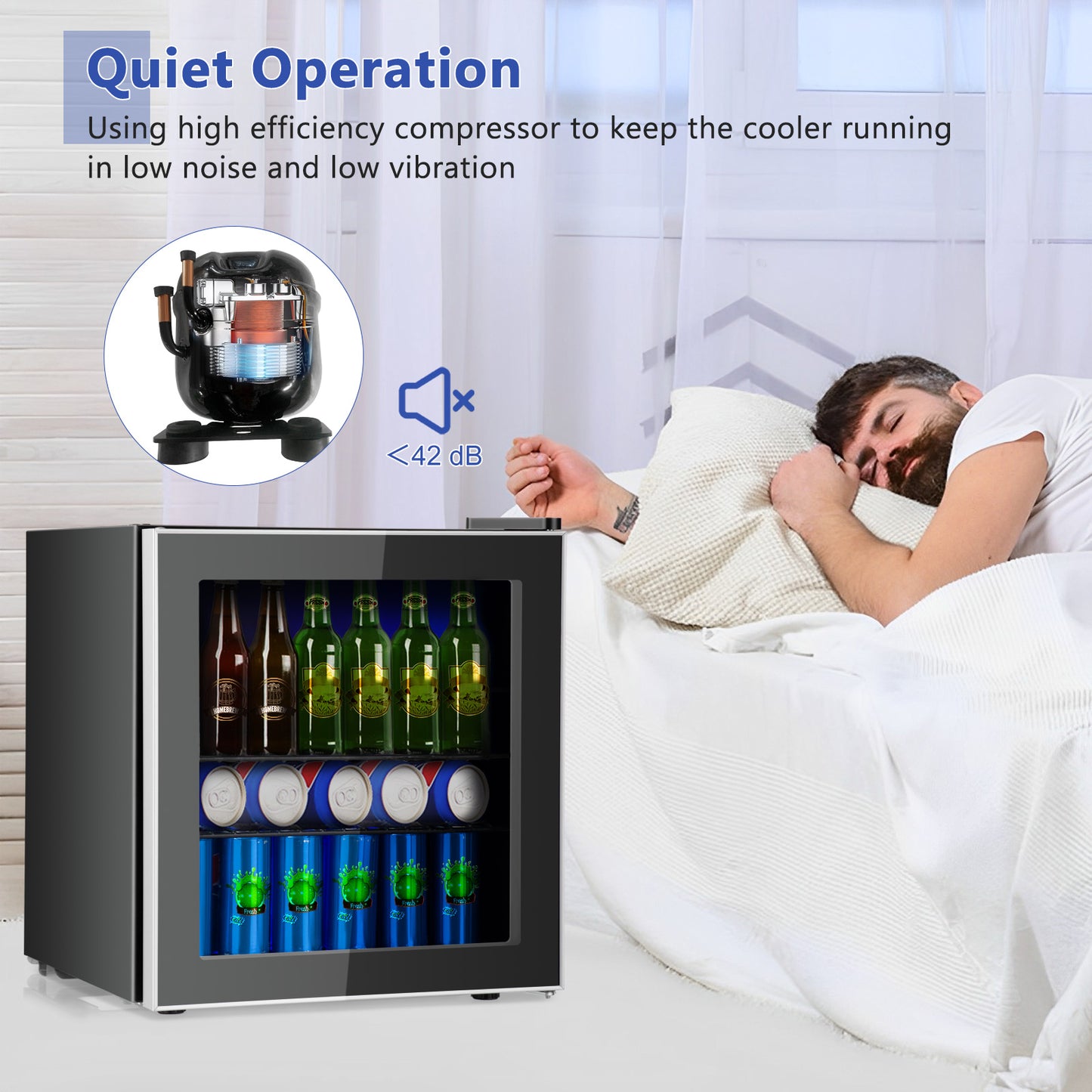60 Can Mini Beverage Refrigerator, Glass Door Wine & Beverage Coolers at Gallery Canada