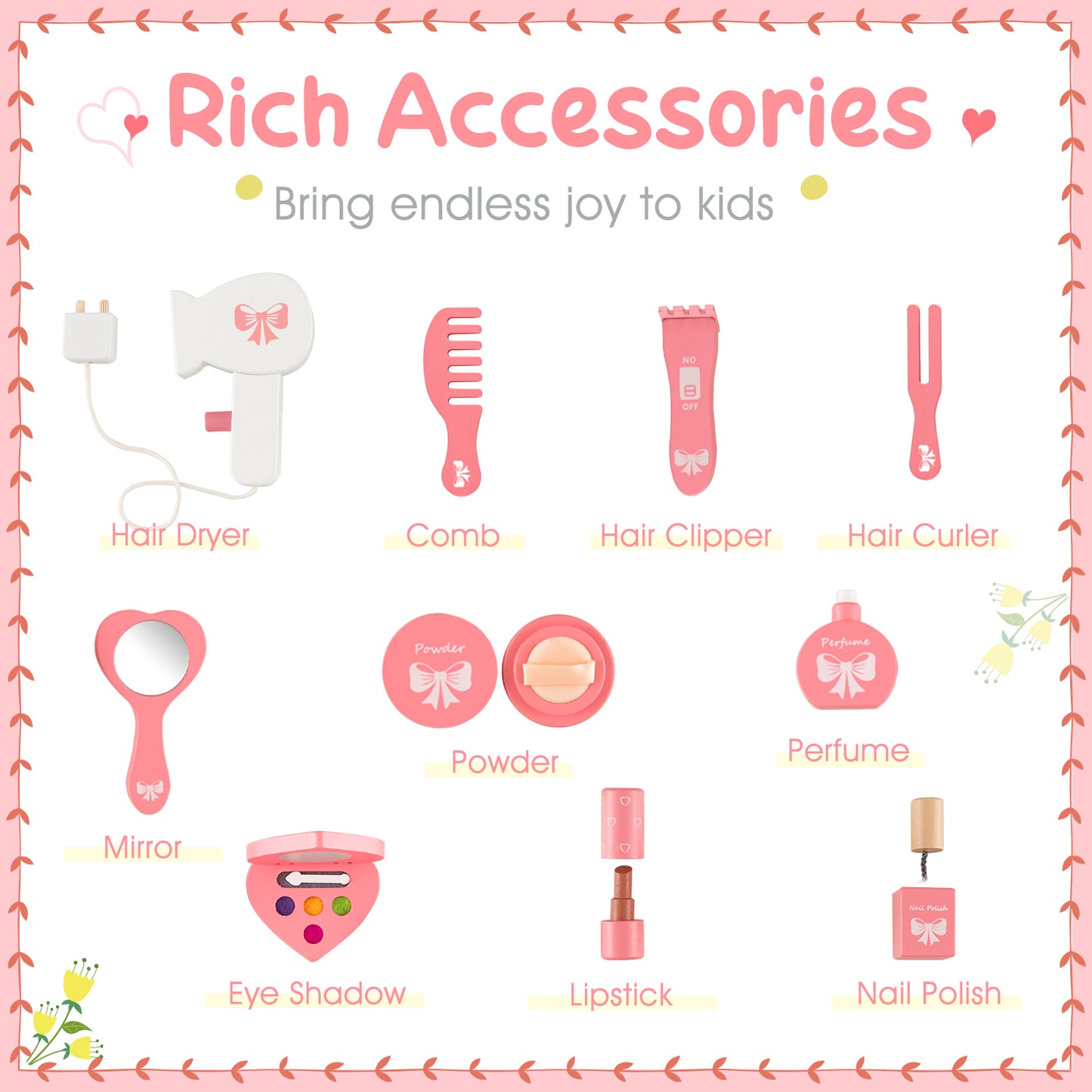 Kids Vanity Set, Tri-Folding Mirror, White Kids Vanities at Gallery Canada