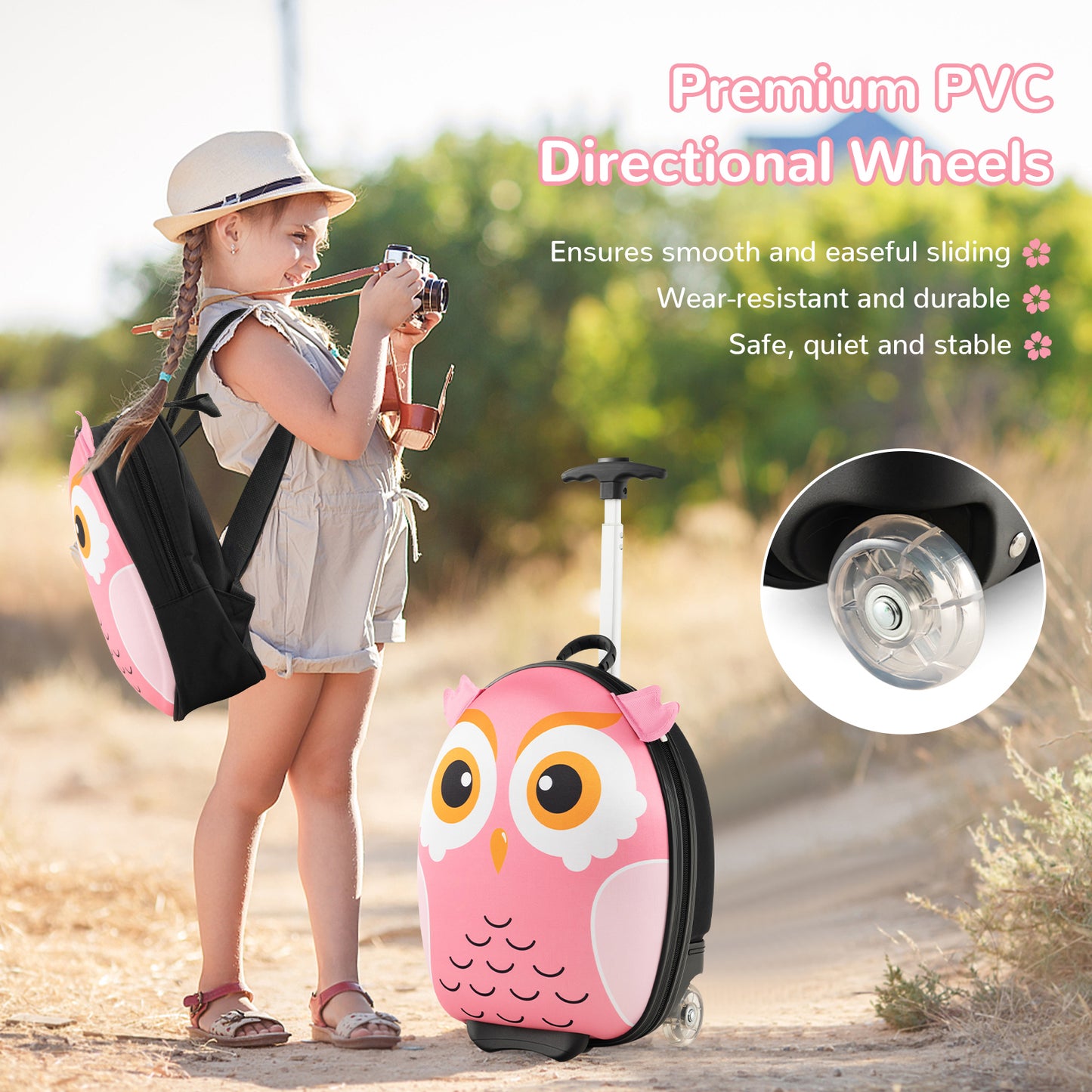 Portable Rolling Suitcase For Children, Pink Kids Luggage at Gallery Canada