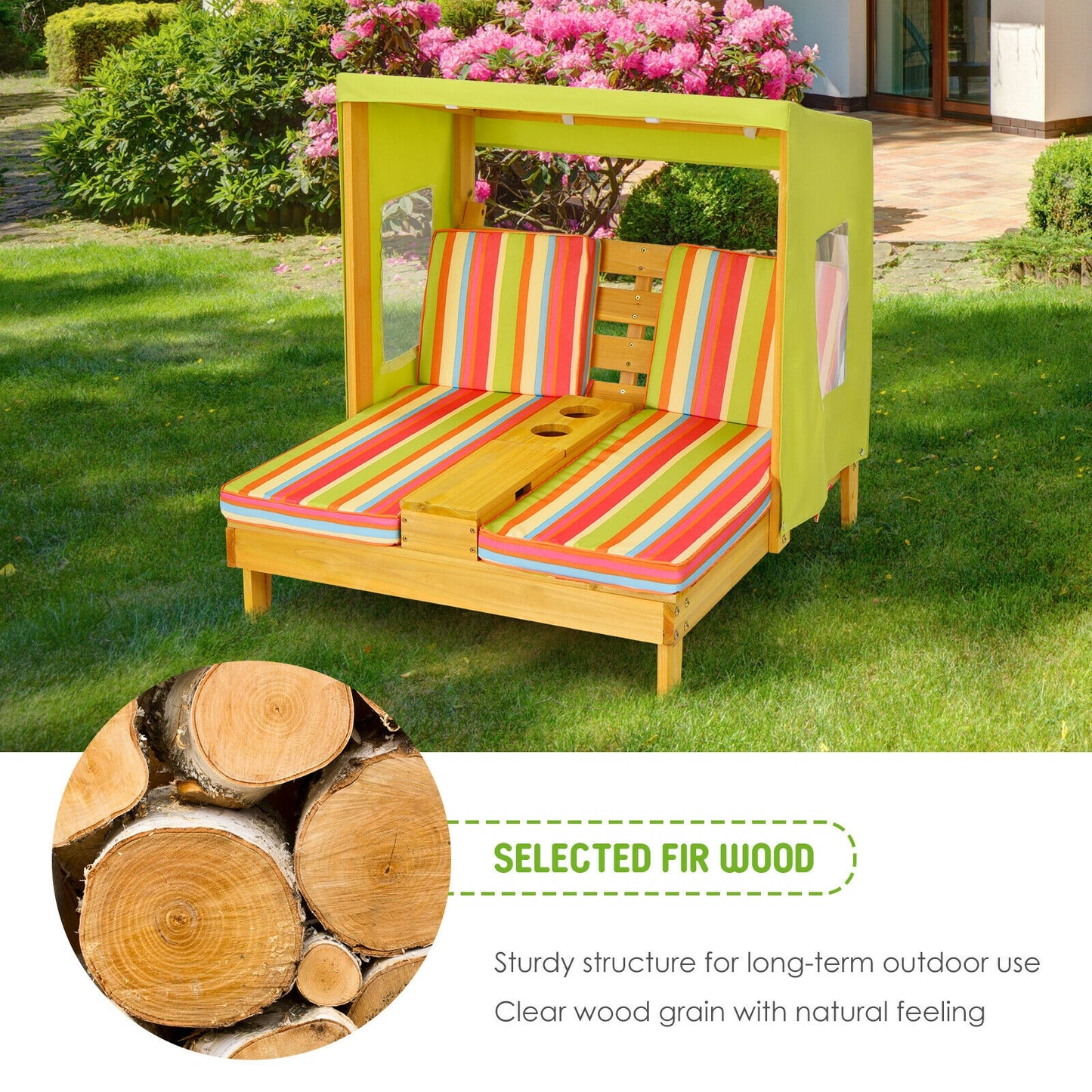 Kids Patio Lounge Chair With Cup Holders, Multicolor Kids Chairs & Seating at Gallery Canada