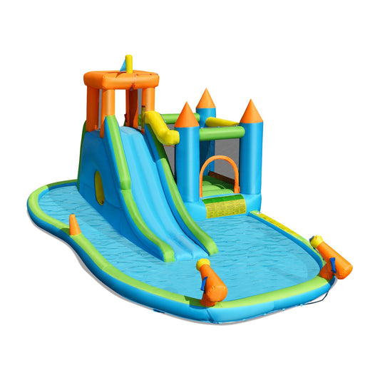 Inflatable Water Slide with Bounce House and Splash Pool without Blower for Kids at Gallery Canada